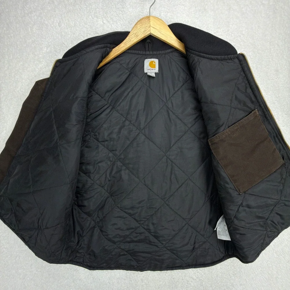 Carhartt Sandstone Vest Arctic Quilt Lined Mens Large V02 DKB Dark Brown EUC - Picture 3 of 10